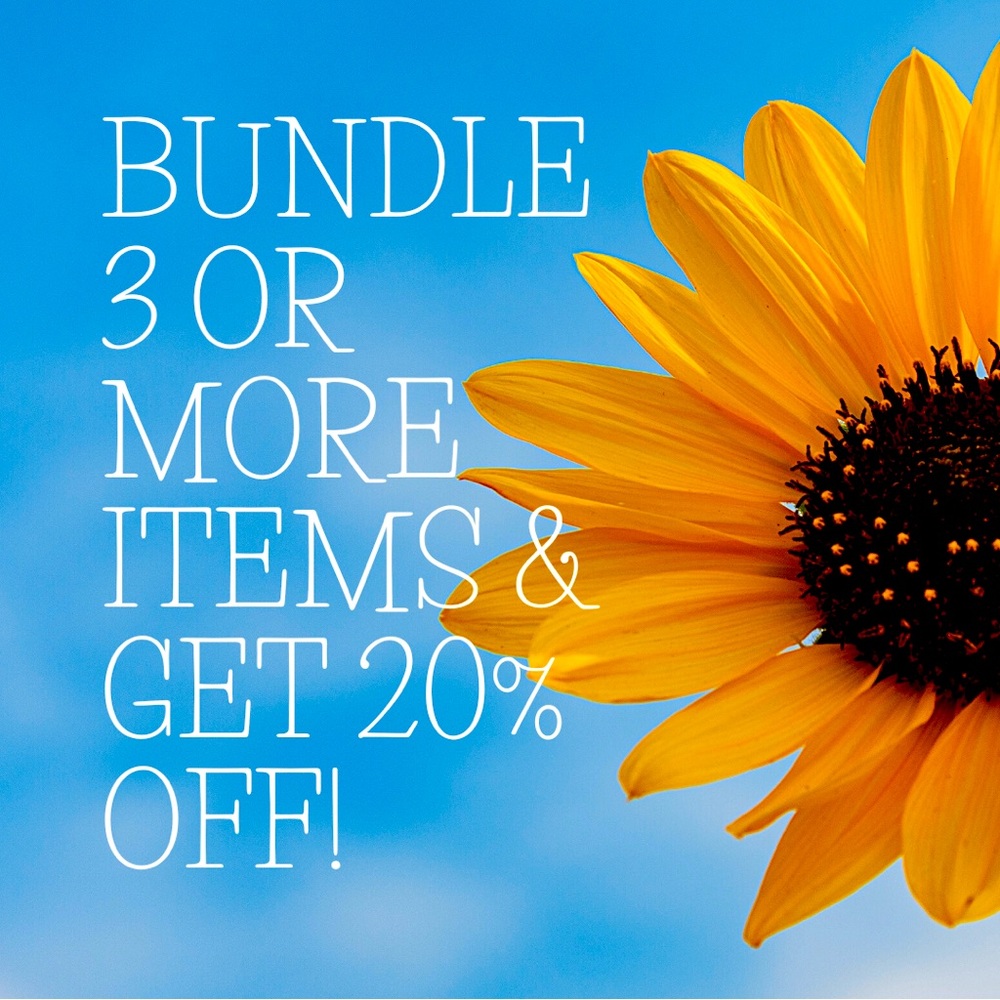 bundle 3 or more = 20% off!